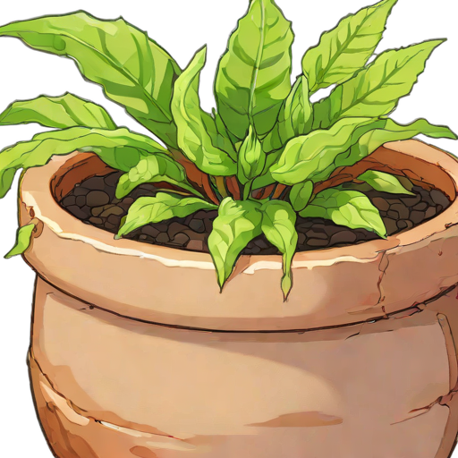 鉢に植えられた種子